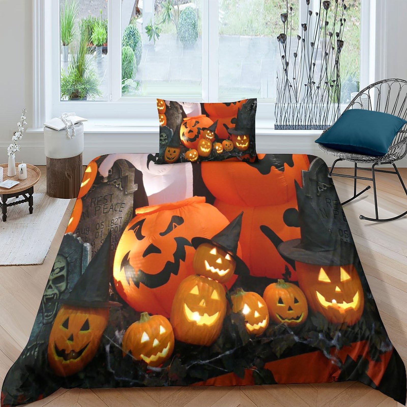 Housse de couette pumpkin lantern 135x200cm pour dire adieu à une chambre triste