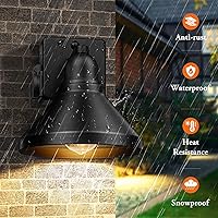 Vista 6 de Brightever Luces de pared para exteriores con sensor de movimiento, luces de porche del atardecer al amanecer, apliques de pared para exteriores