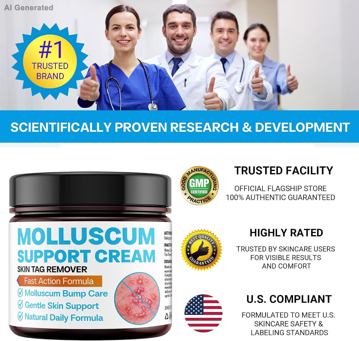 Molluscum Support Treatment, Molluscum Support Cream All Natural Support Cream for Molluscum Rash, SALICYLIC Acid 10%