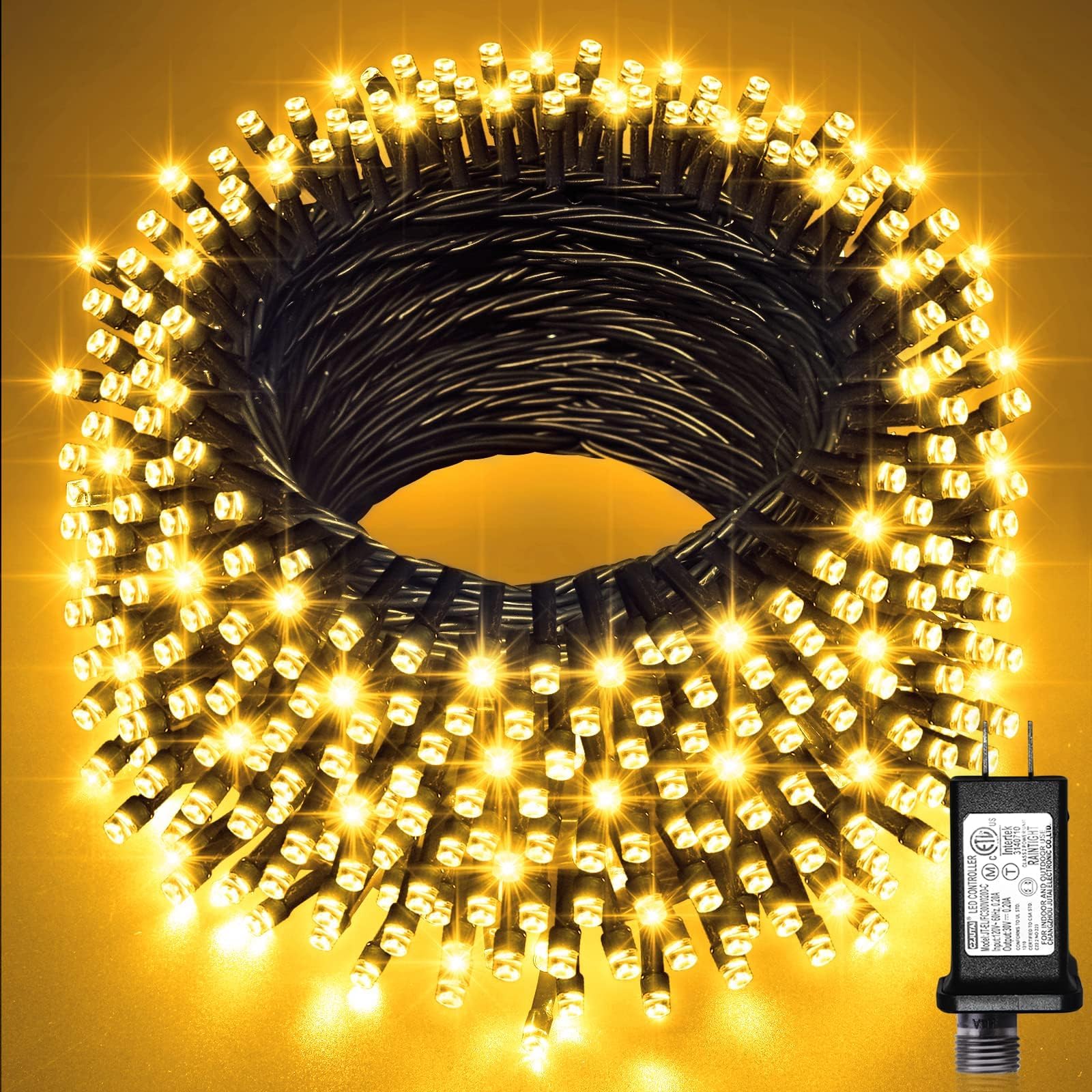 Amazon.com: JMEXSUSS 300 LED Warm White Curtain Lights / 200 LED Warm ...