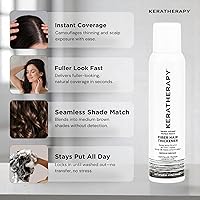 Vista 3 de Keratherapy Spray espesante de fibra con infusión de queratina, marrón medio, 4 onzas líquidas, 4.7 fl oz – Laca para el cabello voluminizadora