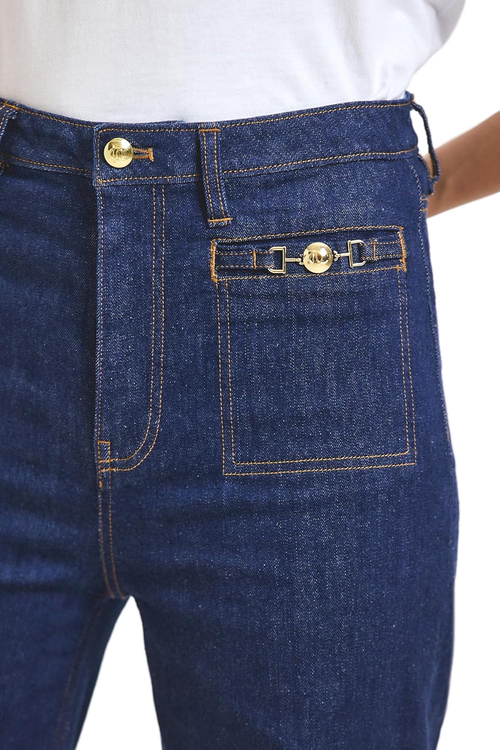 Derek Lam 10 Crosby Women's Talwyn Stretch Denim Jeans with Horsebit Detail