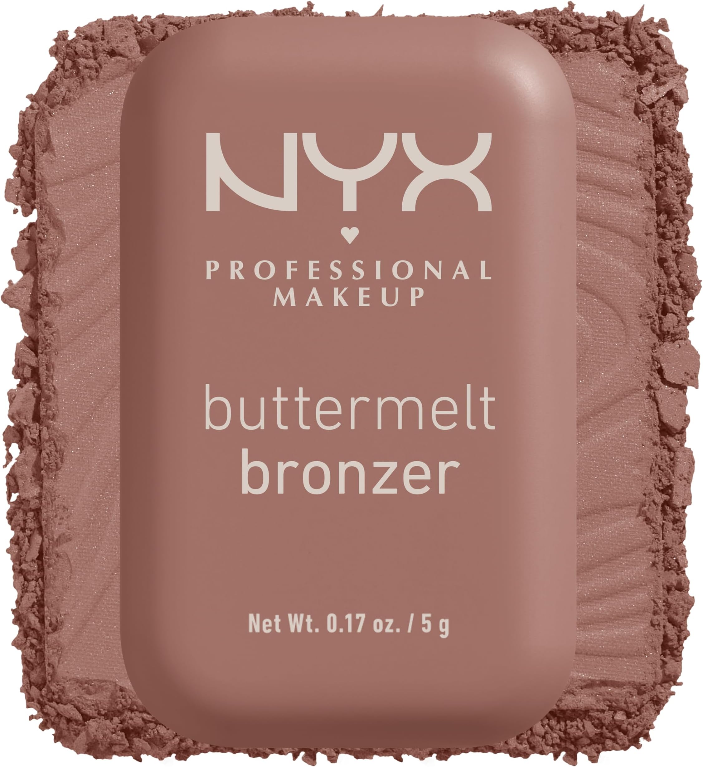 NYX Professional Makeup Buttermelt Bronzer, Powder Bronzer, 12 HR Wear, Fade Resistant & Transfer Resistant, Buildable, Vegan, Shade - All Butta'd Up, 1 Count