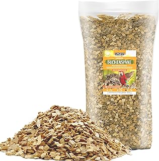 15kg Buchenspäne Einstreu für Terrarium, Stall, Voliere - FEIN MITTEL GROB - Natürliche Buchenhack geeignet für Reptilien, Nager, Vögel (GROB 10,0-20,0)