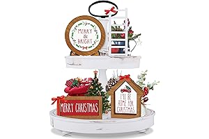 Fathers Day Tiered Tray Decor - Rustic Farmhouse Wooden Frames with Mini...