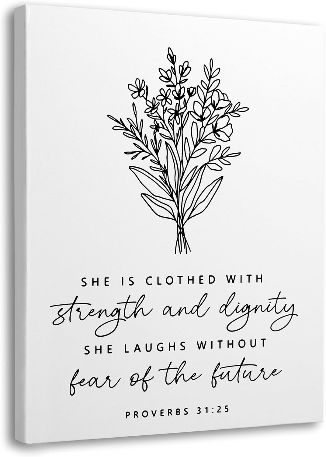 Inspirational Quote Christian Canvas Wall Art,Positive