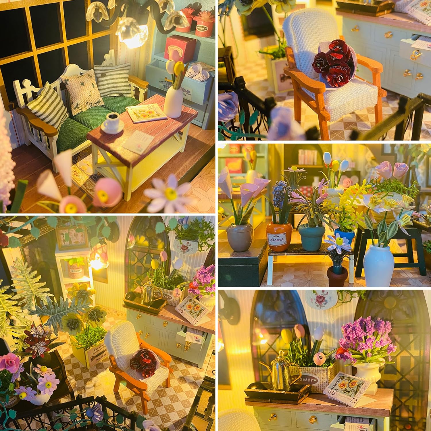 Décoration Halloween Miniature 20 Mini Balais En Paille GNALIA - Pour Maison De Poupée, Décoration Halloween Ou Miniature Balais Pour Mini Maison