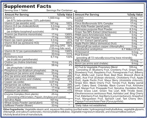 Miniatura 6 de MiracleMulti Best Multivitamínico para hombres, suplemento vitamínico y mineral con probióticos, mezcla de enzimas superalimentarias apoyo para