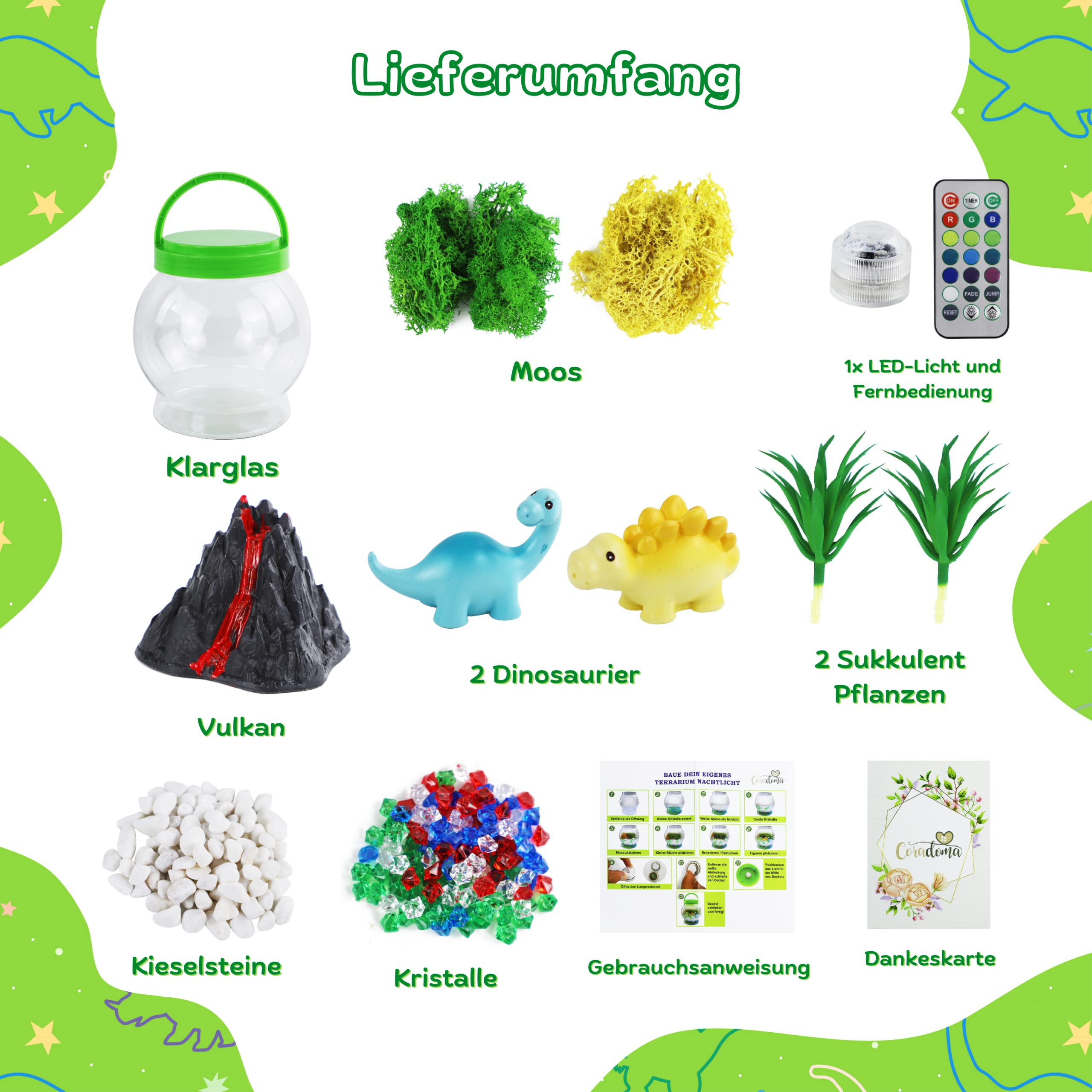 Kit Terrario luminoso con unicorno per bambini all'ingrosso per il tuo negozio