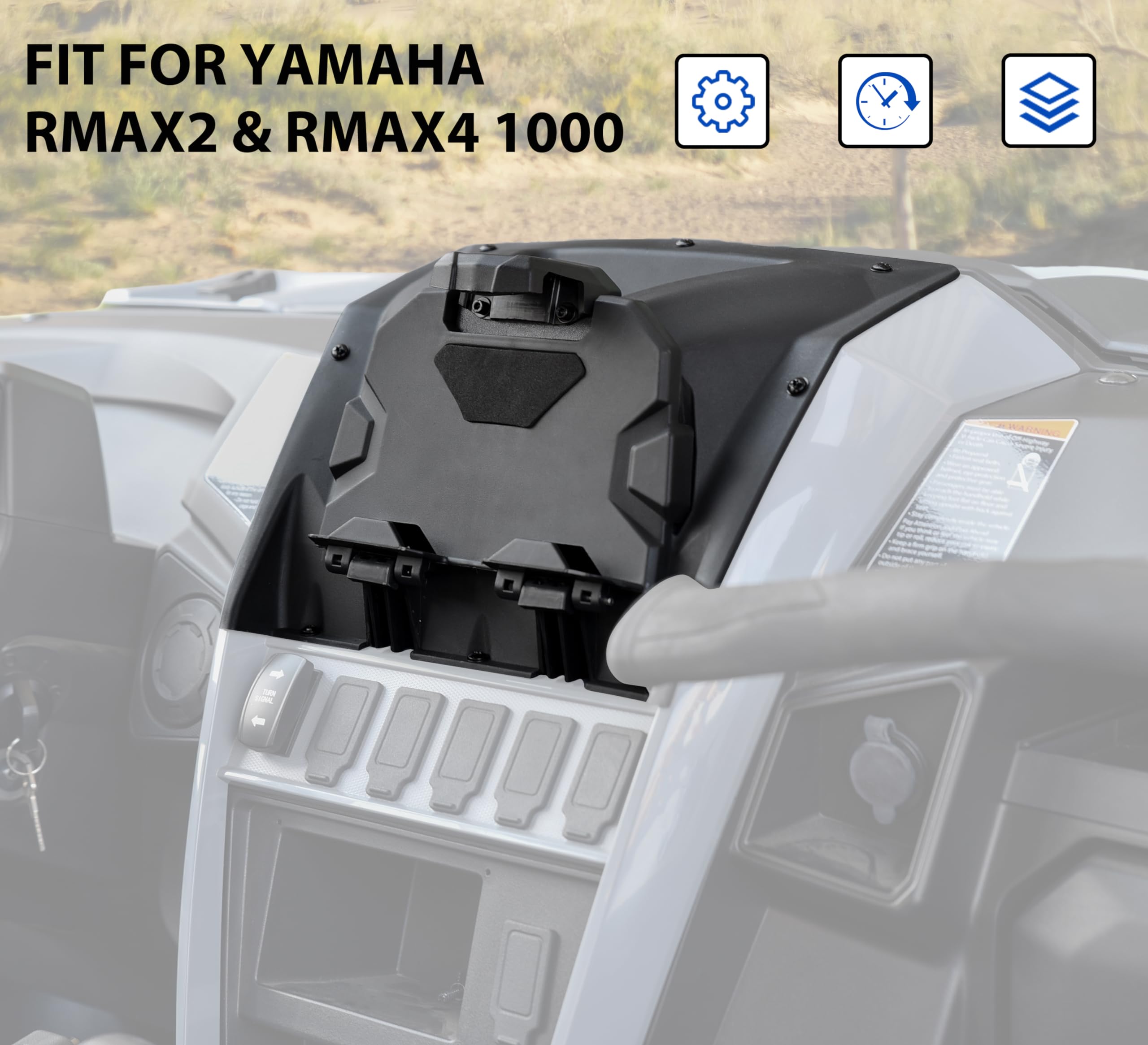 LDETXY Tablet Holder for Yamaha RMAX2 / RMAX4 1000 2021-2023, Black, Portable Electronic Device Mount, Compatible with Smartphones