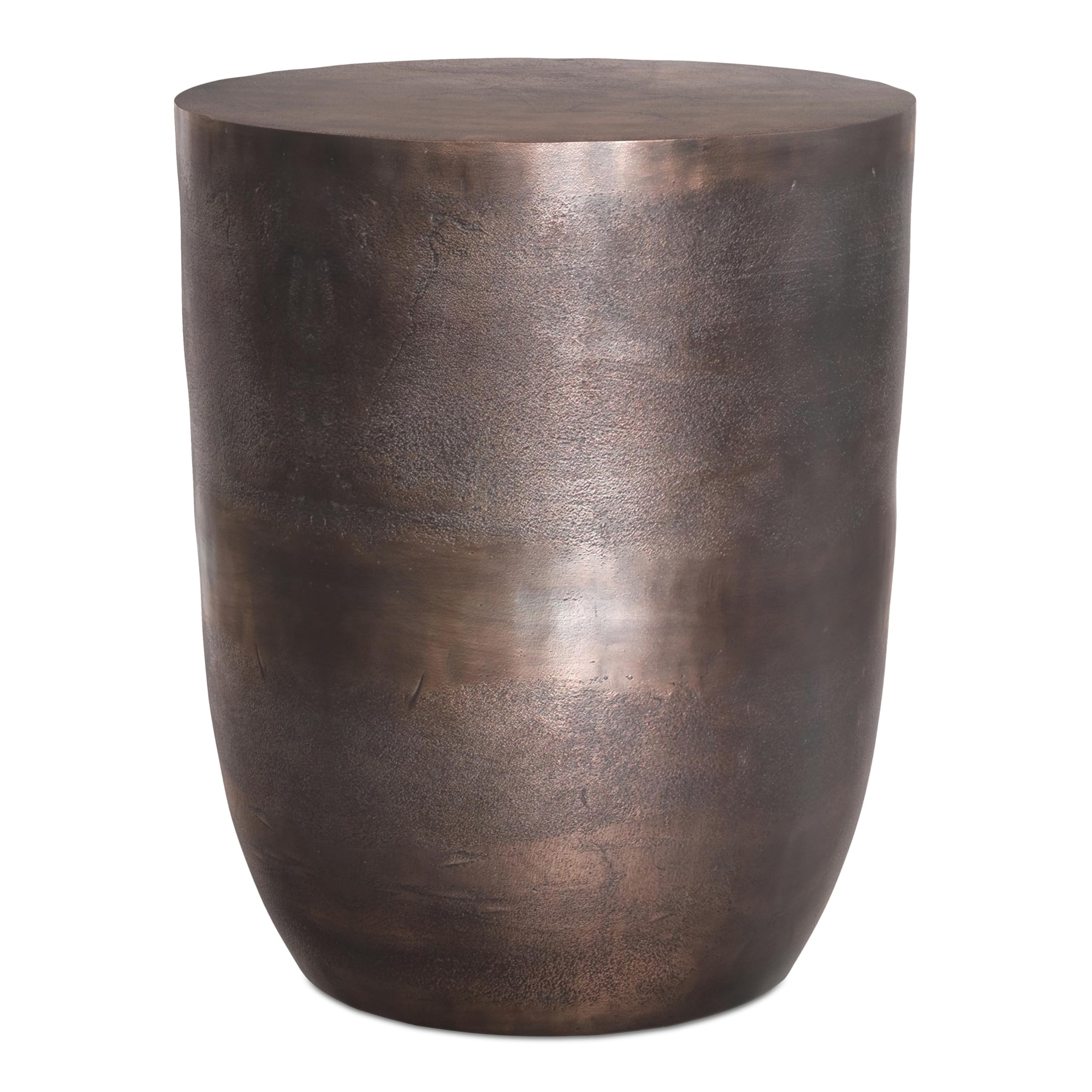 SIMPLIHOME Nova 19" Wide Round Iron Table in Copper Ombre | Industrial cast aluminum accent table with handcrafted finish; assembled side table or end table for living room or bedroom.