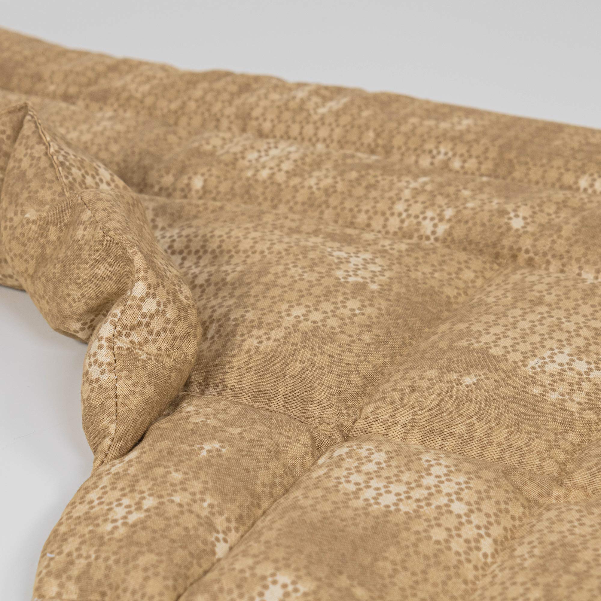 Bio-Dinkelkissen Schulter & Nackenkissen mit Kragen. Wärmekissen Körnerkissen Nackenwärmer für Mikrowelle und Backofen (batik-gold, Bio-Dinkel)