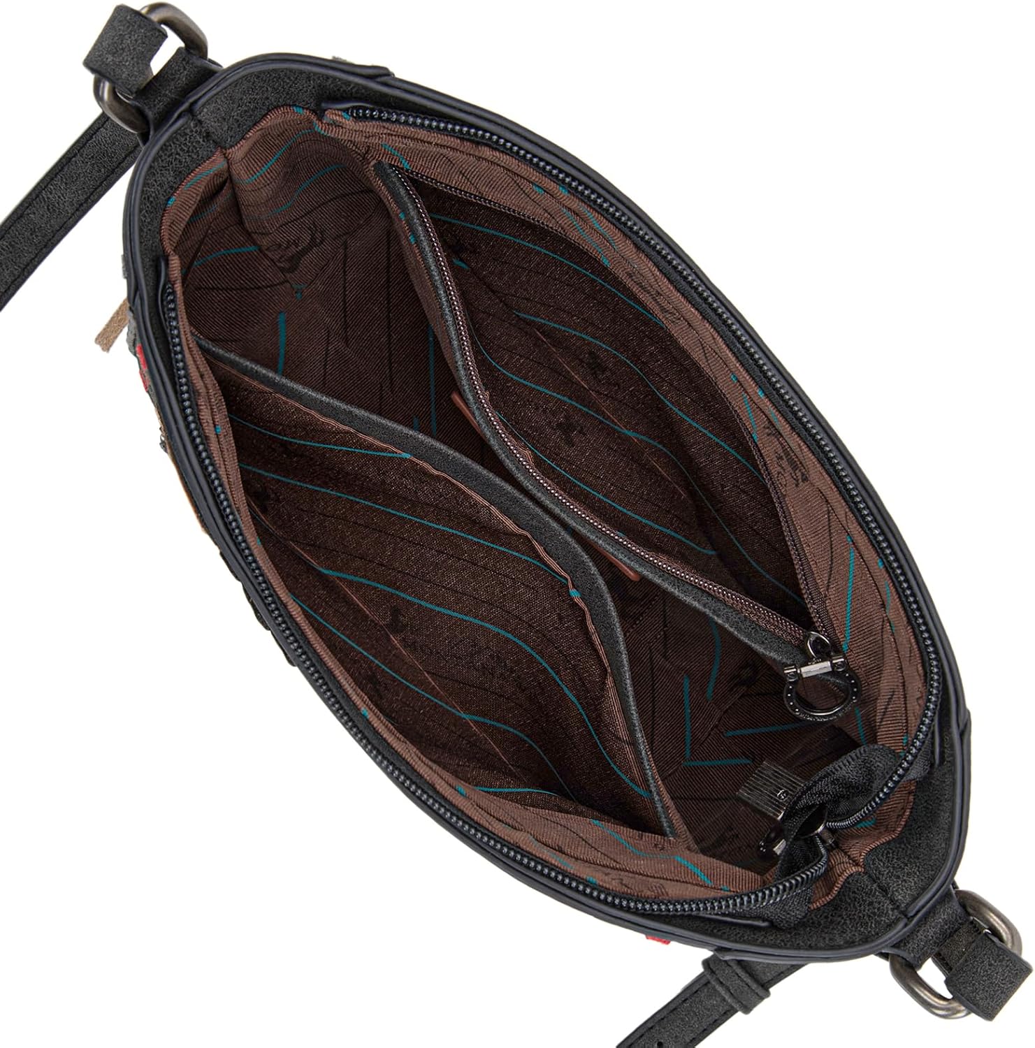 Montana West Western Crossbody Bags for Women Embroidered Vintage Floral HandBag With Tassels - Image 5