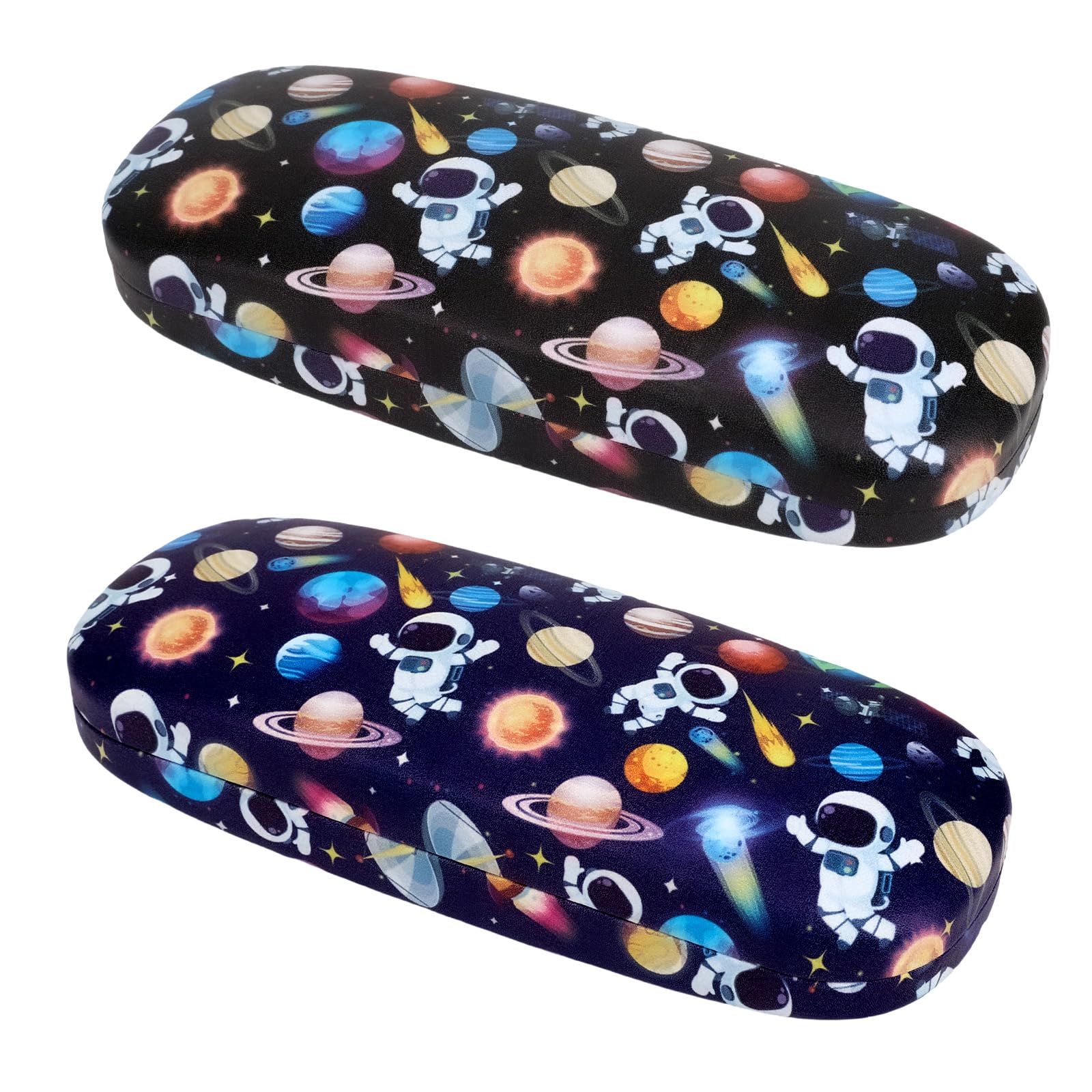 Custodia Occhiali 2-Pack, Unicorn Sirena Custodia Occhiali Rigida per Ragazza, Portaocchiali Astuccio Rigido con Panno per Occhiali