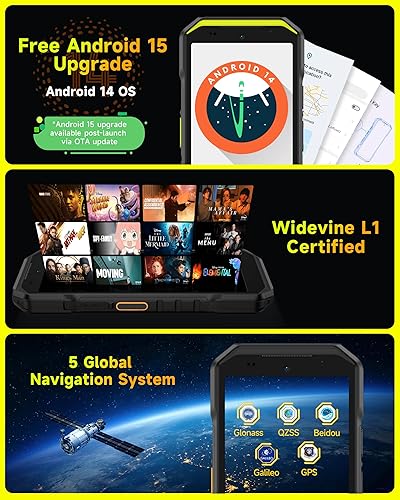 Miniatura 6 de Ulefone Armor X32 - Teléfono resistente desbloqueado, 12 GB + 128 GB MTK Helio G91, visión nocturna de 48 MP20 MP, 5500 mAh, pantalla Corning