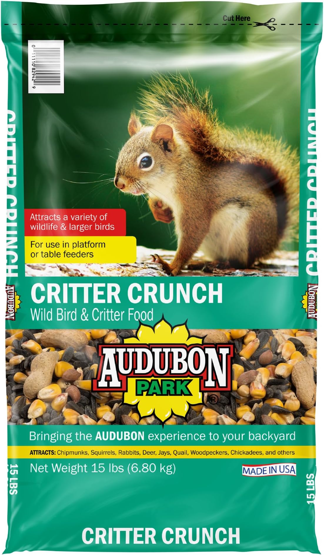 Audubon Park 12243 Critter Crunch Wild Bird and Critter Food, 15-Pounds