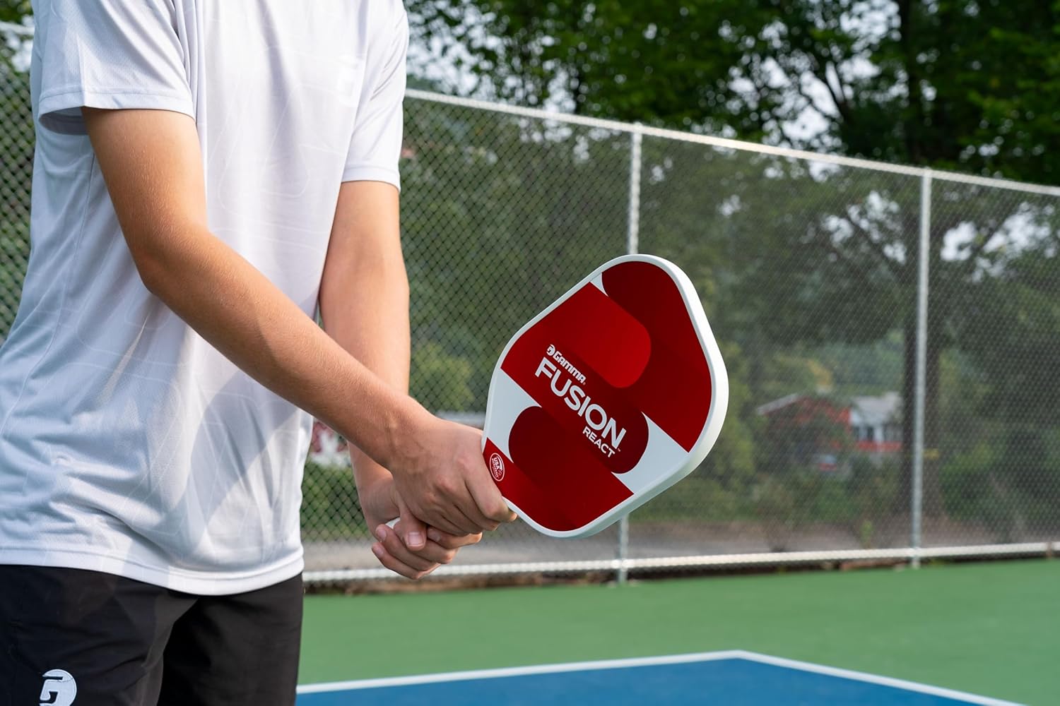 Gamma Fusion Pickleball Paddle, USAPA Approved Pickleball Paddles, 8" Fiberglass Face, Boosts Hit Potential for Beginners & Intermediate Players, Multiple Colors