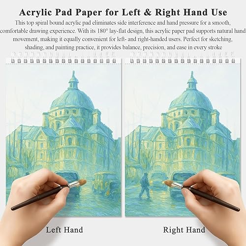 Miniatura 21 de Cuaderno de bocetos de 9 x 12 pulgadas, bloc de bocetos con espiral superior, paquete de 1 bloc de 100 hojas (68 libras/3.53 oz/m² - 100 g/m2)