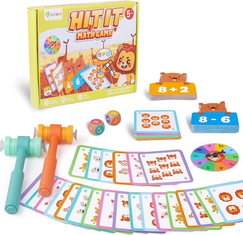 Addition and Subtraction Games, Math Games for Kids | Math Manipulatives for Kindergarten Elementary 1st 2nd Grade, Montessori Educational Learning Toy for Classroom Homeschool