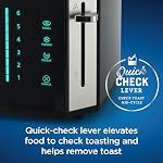 Oster 4-Slice Toaster Touch Screen Stainless Steel Digital Timer 6 Shade Settings Easy to Clean Removable Crumb Tray