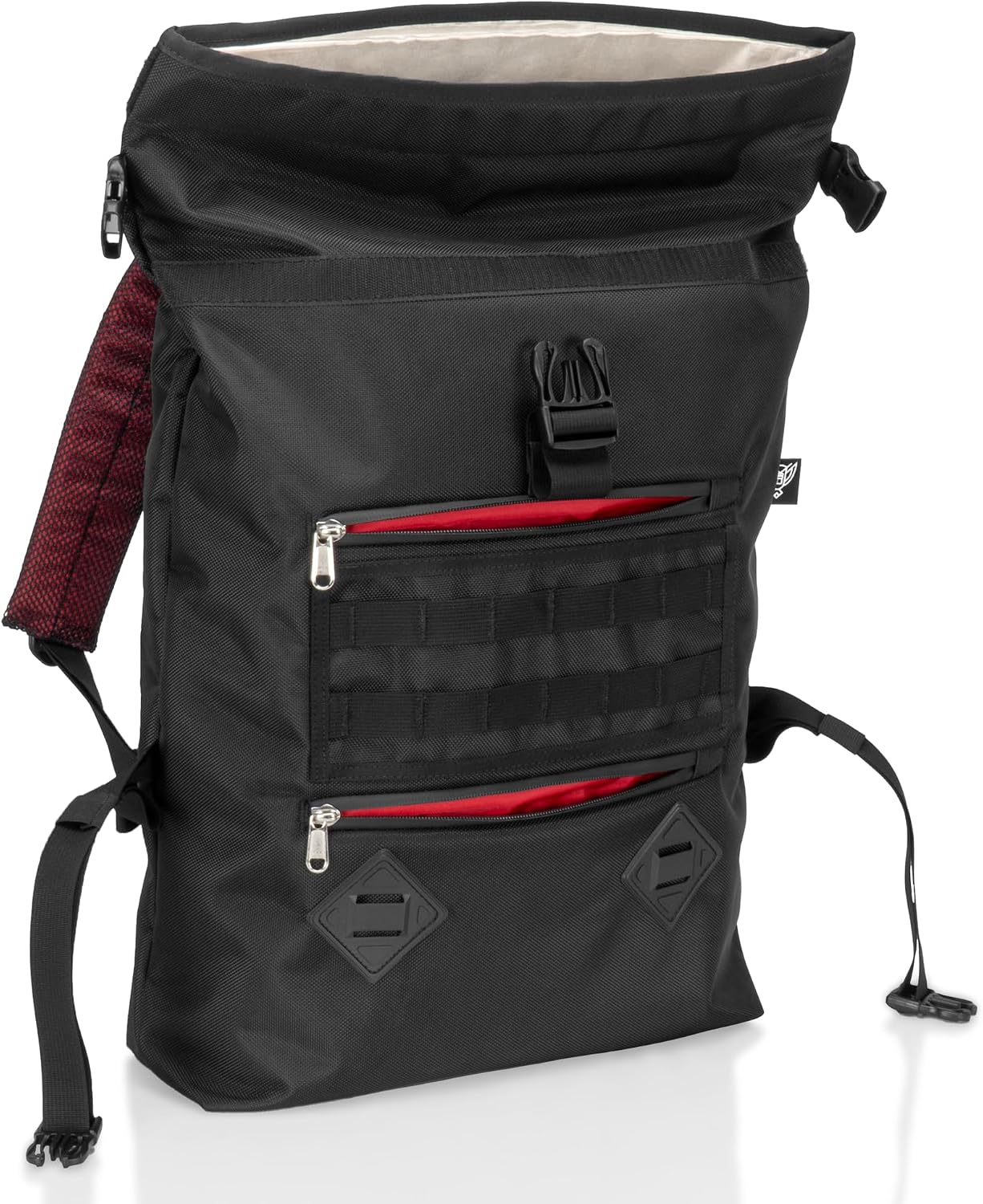 Xtreme Sight Line ~ AQUA RT~S Water-Proof Faraday Backpack ~ Sleek, Compact, Blocks RF and EMF ~ Red ~ 17" tall by 13.5" wide by 4.5" deep
