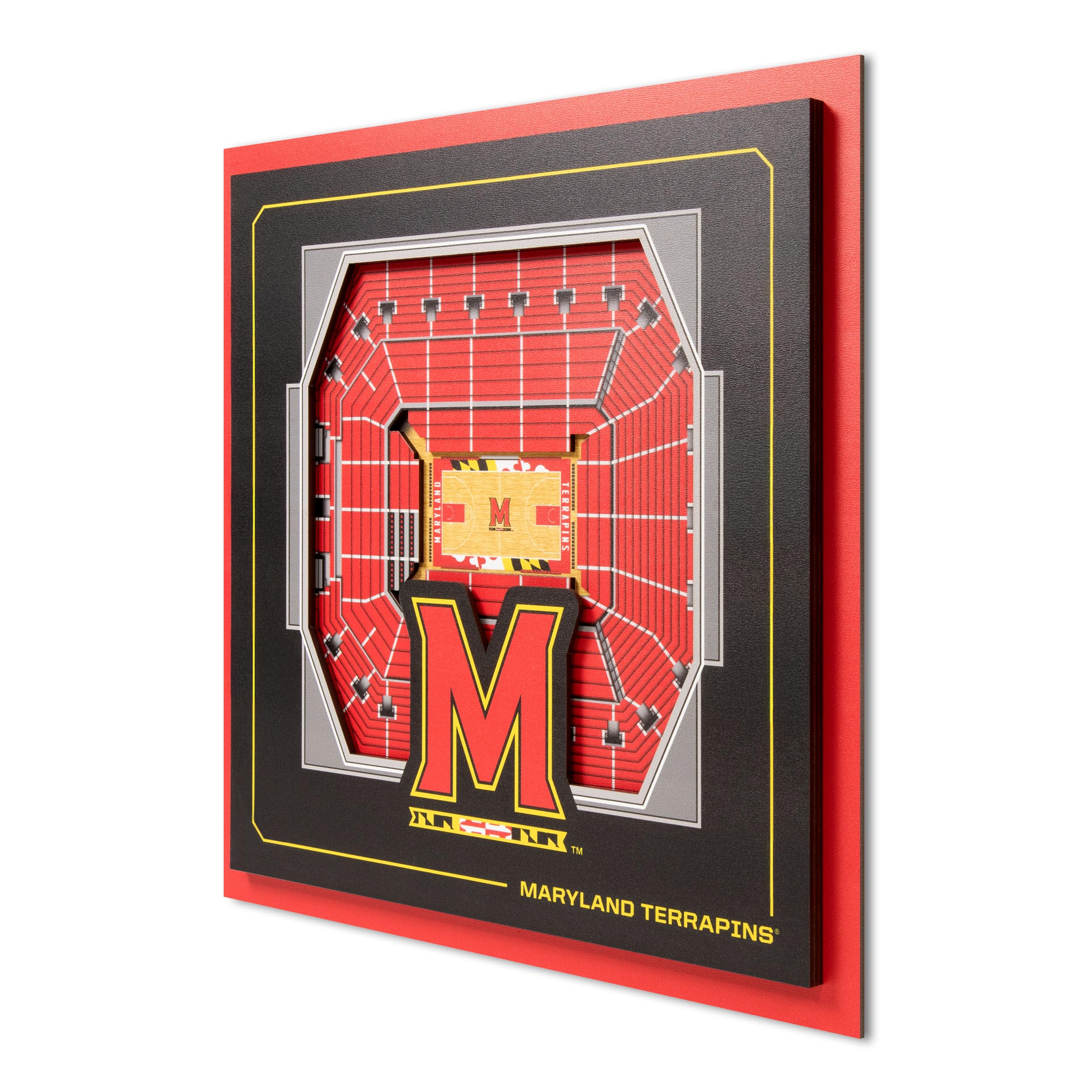 YouTheFan Officially-licensed NCAA Stadium Series 3D Wall Art - multi-layer team stadium replica, detailed sports fan gift, indoor decor