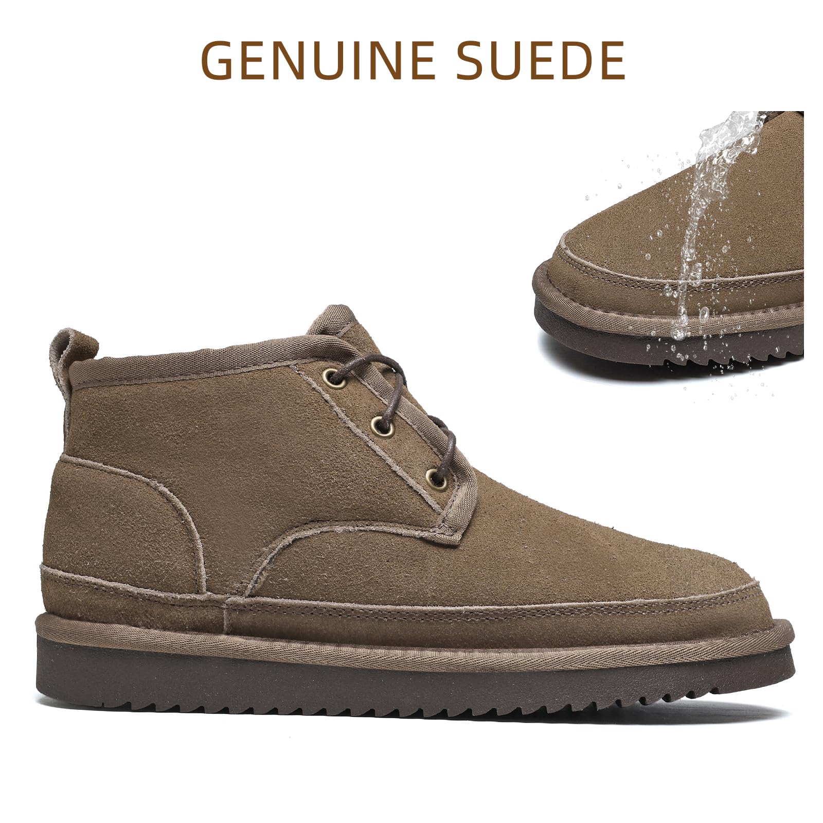 Meik Mangni Damen Winterstiefel Warme Winterschuhe Herren Plüsch Gefüttert Schneestiefel wasserdichte rutschfest Outdoor Stiefeletten