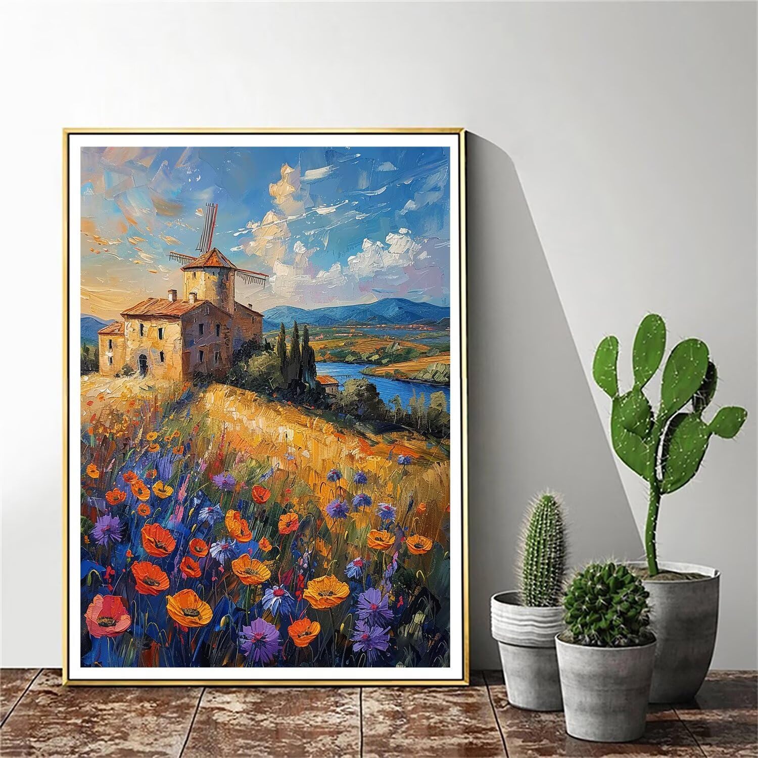 Pintar por Numeros Adultos pintar por numeros niños manualidades niños 10 años, DIY Pintar por Números de Pincel y Pintura acrílica Decoraciones para el Hogar Manualidades, sin Marco 60x80cm C-48
