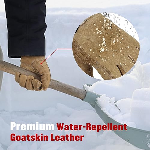 Miniatura 2 de Guantes de trabajo con aislamiento impermeable, guantes térmicos de invierno para hombres y mujeres, compatible con pantalla táctil, guantes de