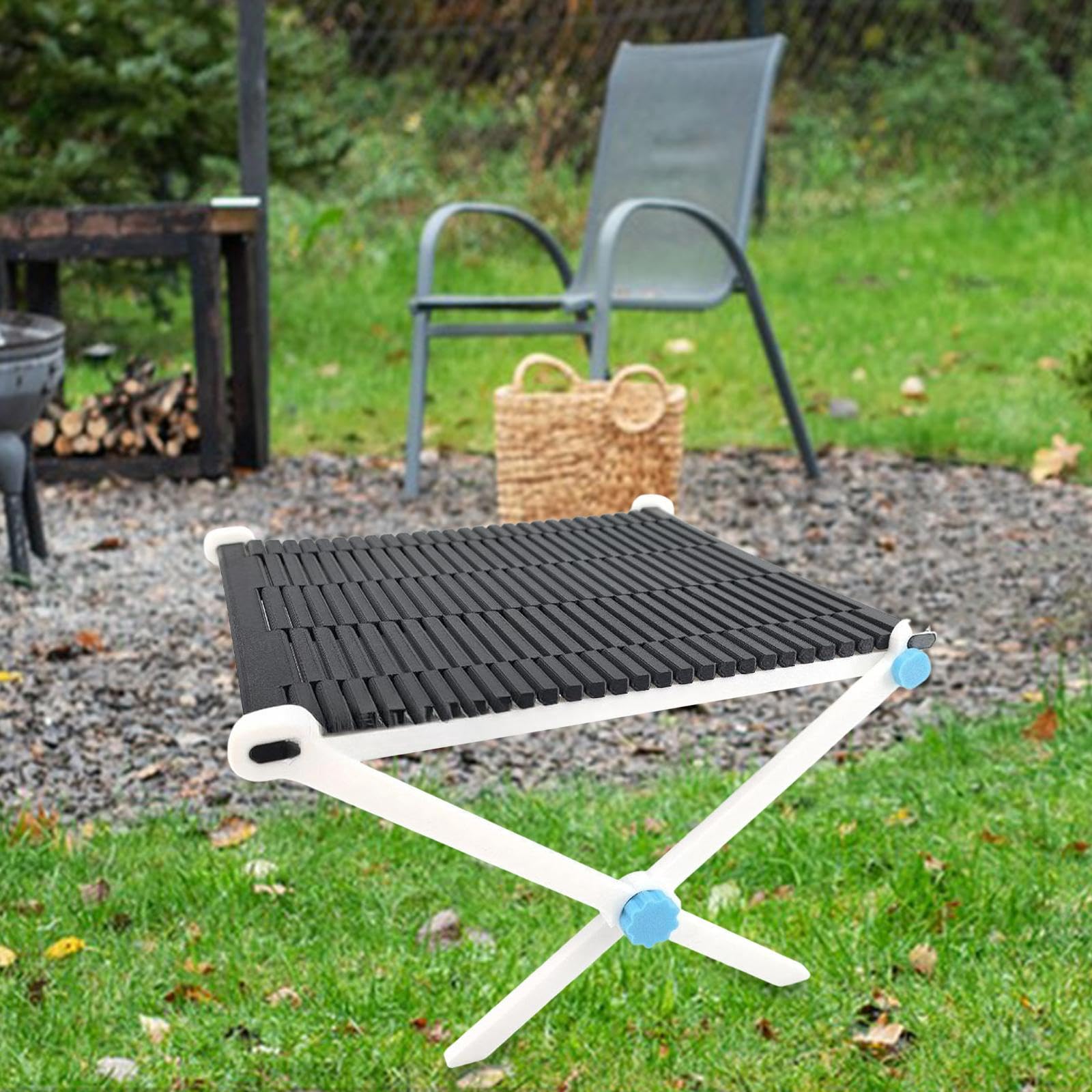 kowaku Folding Stool Fishing Seat Lightweight Space Saving Portable Camping Stool for BBQ Beach Hiking Backpacking Travel