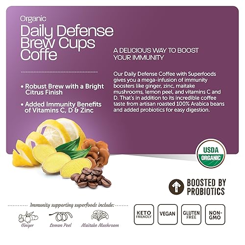 Miniatura 6 de BareOrganics Café Daily Defense con superalimentos, 60 unidades (15660)