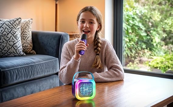 Kpop Demon Hunters Bluetooth Karaoke Machine for Kids, Wireless Microphone