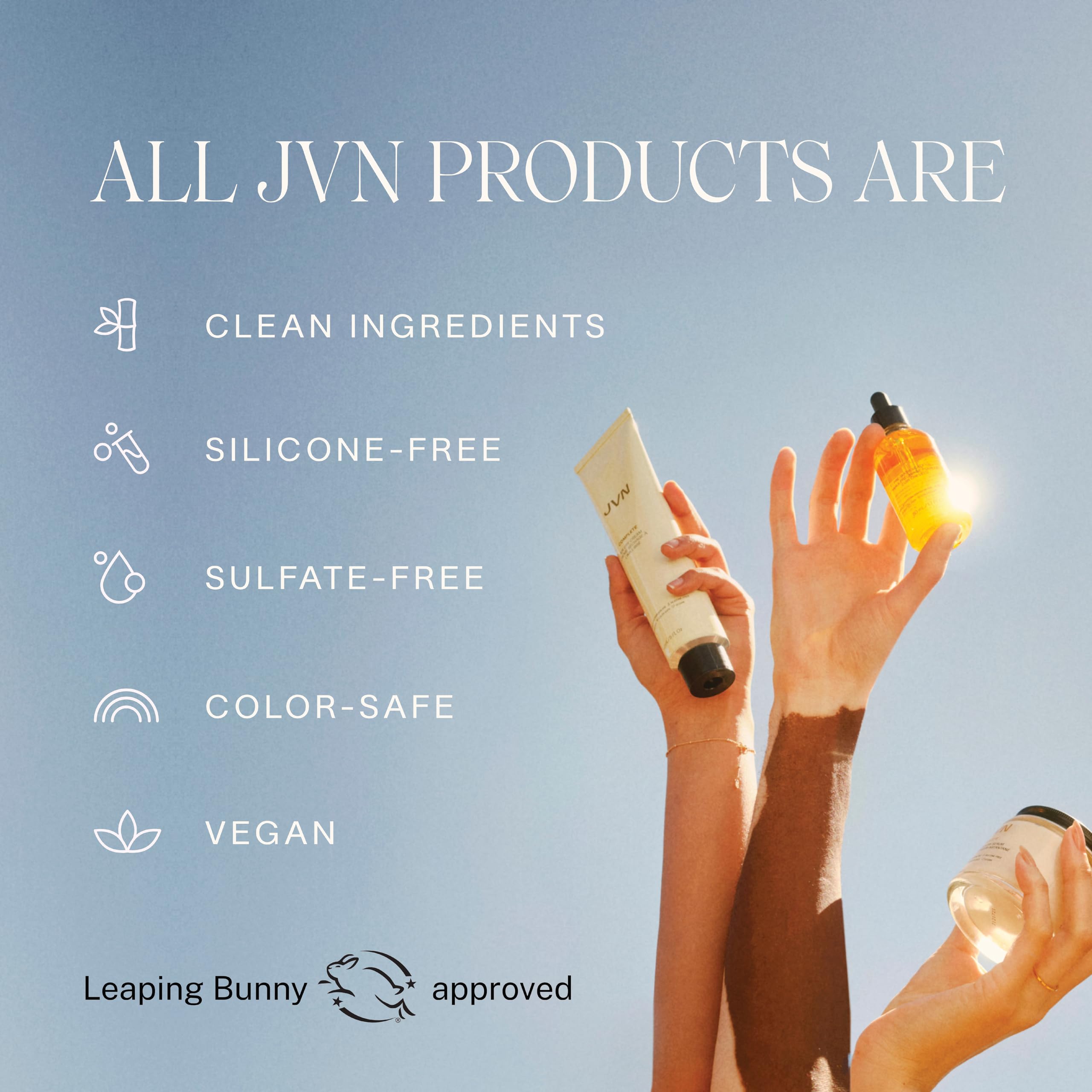 JVN Trusted Trio Set Air Dry Cream, Serum and Scalp Oil, 3 Ct