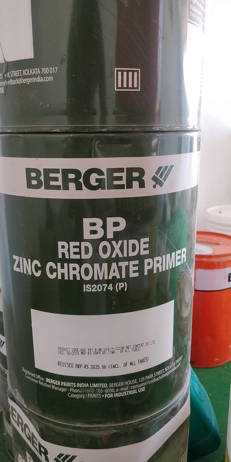 Berger red Oxide zinc Chromate Primer 20ltr Amazon.in Home Improvement