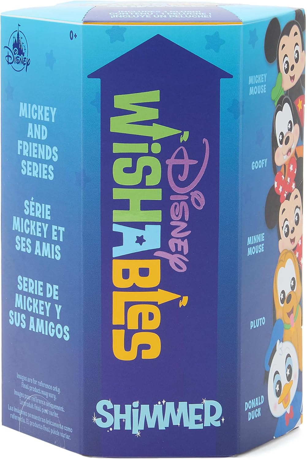 Disney Store Official Mickey Mouse & Friends Wishables Shimmer Series - Disney Blind Box Plush - 5 Inch Mystery Toys with Detailed Micro Plush Sculpting, Embroidered Stars and Shimmering Outfits