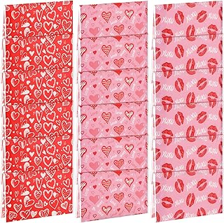 Chivertion 24 Pack Valentine's Day Pocket Tissues, 3 Ply Soft Wood Pulp Facial Tissues, Wallet Size for Travel, Wedding, Party Supplies