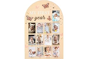 My First Year Photo Frame Board - Baby's First Year Picture Frame