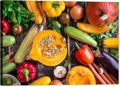 Vista 90 de Arte de decoración de pared para comedor, cocina, cocina, comedor, especias, verduras, cocina, comedor, decoración de pared, pintura artística