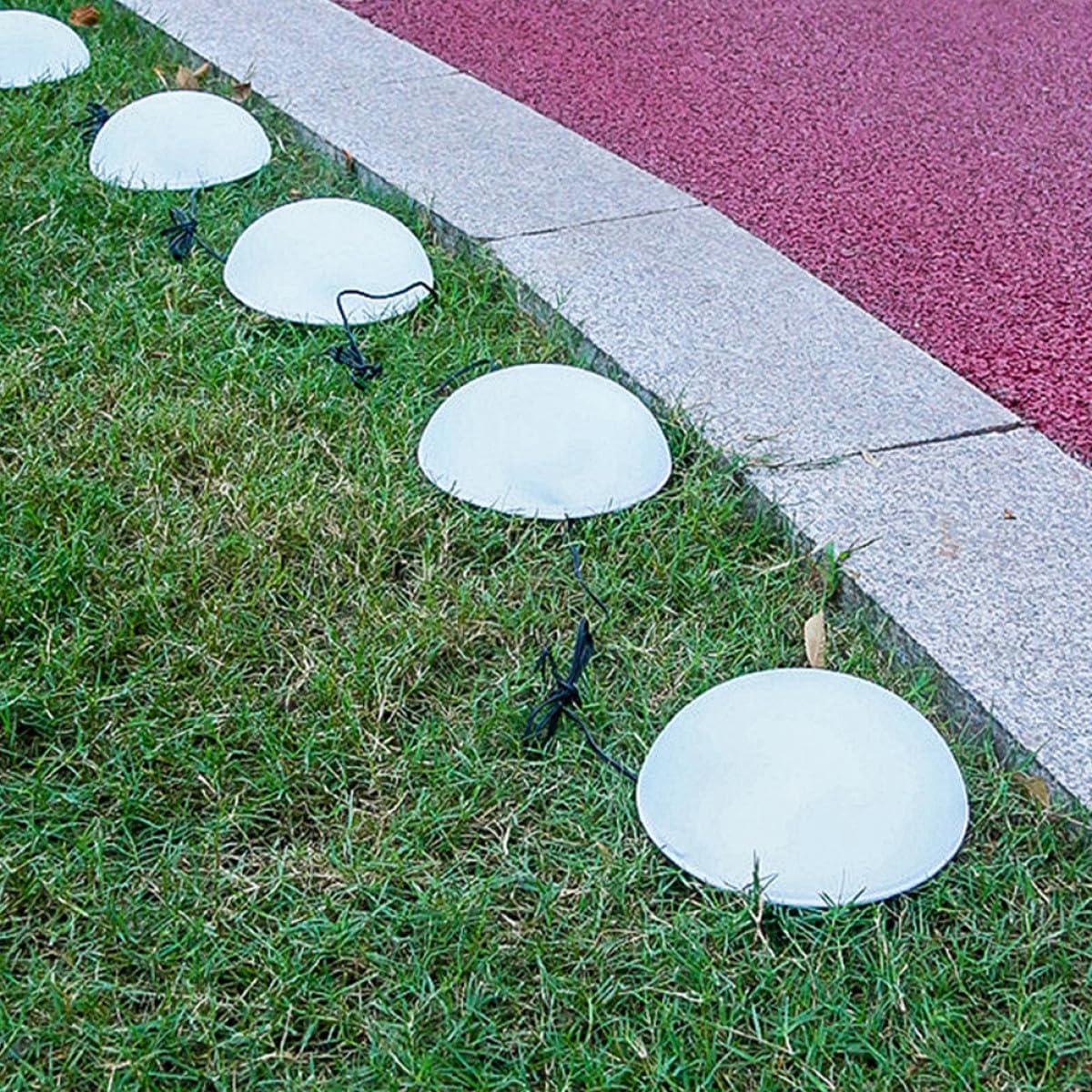 Solar Lawn Lamp Hemisphere Design Solar Outdoor Ground Inserted Lights White Light Garden Landscape Yard Lighting Fixture Set of 5