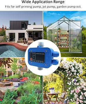 Water Pressure Switch, 110V Automatic Electronic Switch Control Water Pump Pressure Controller for Water Pump Blue
