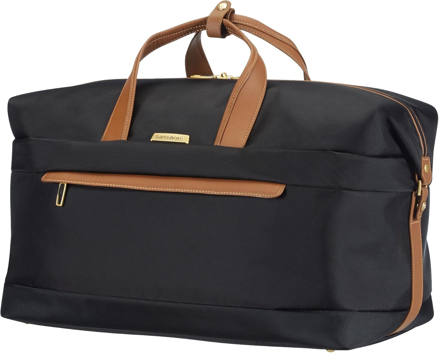 Samsonite Travel Bag, Black/Cognac, 55 cm, Travel Bag