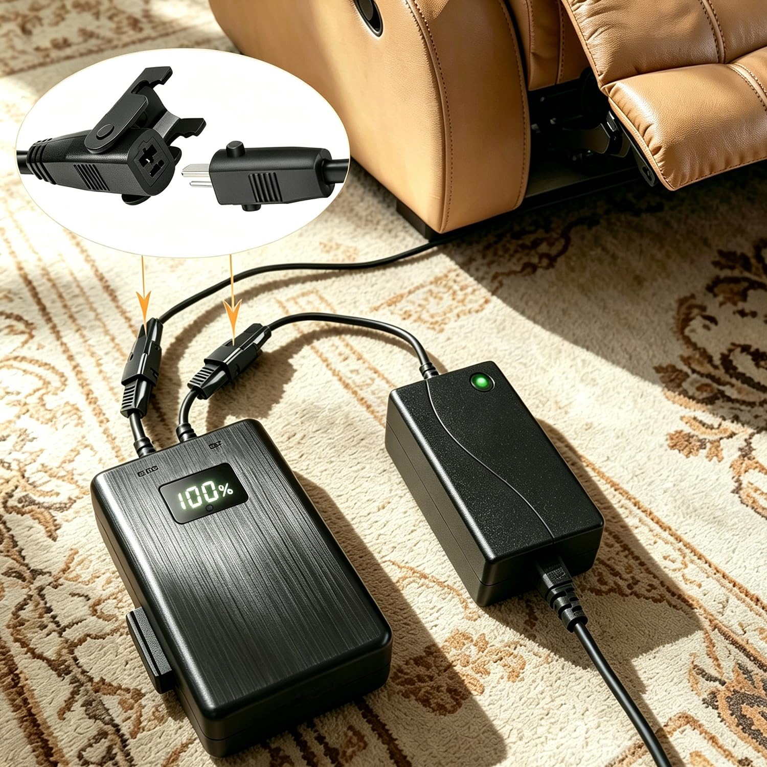 Okin Limoss Berkline Med Batterie 2500 mAh avec chargeur/adaptateur/batterie