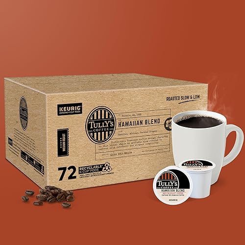 Miniatura 46 de Tully's Coffee Italian Roast, Keurig Cápsulas K-Cup de una sola porción, café tostado oscuro, 72