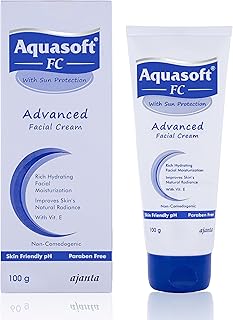 Aquasoft FC Cream 100gm – Moisturiser for deep hydration &amp; radiance with Aquaxyl &amp; Vitamin E. Lightweight, non-greasy, par...
