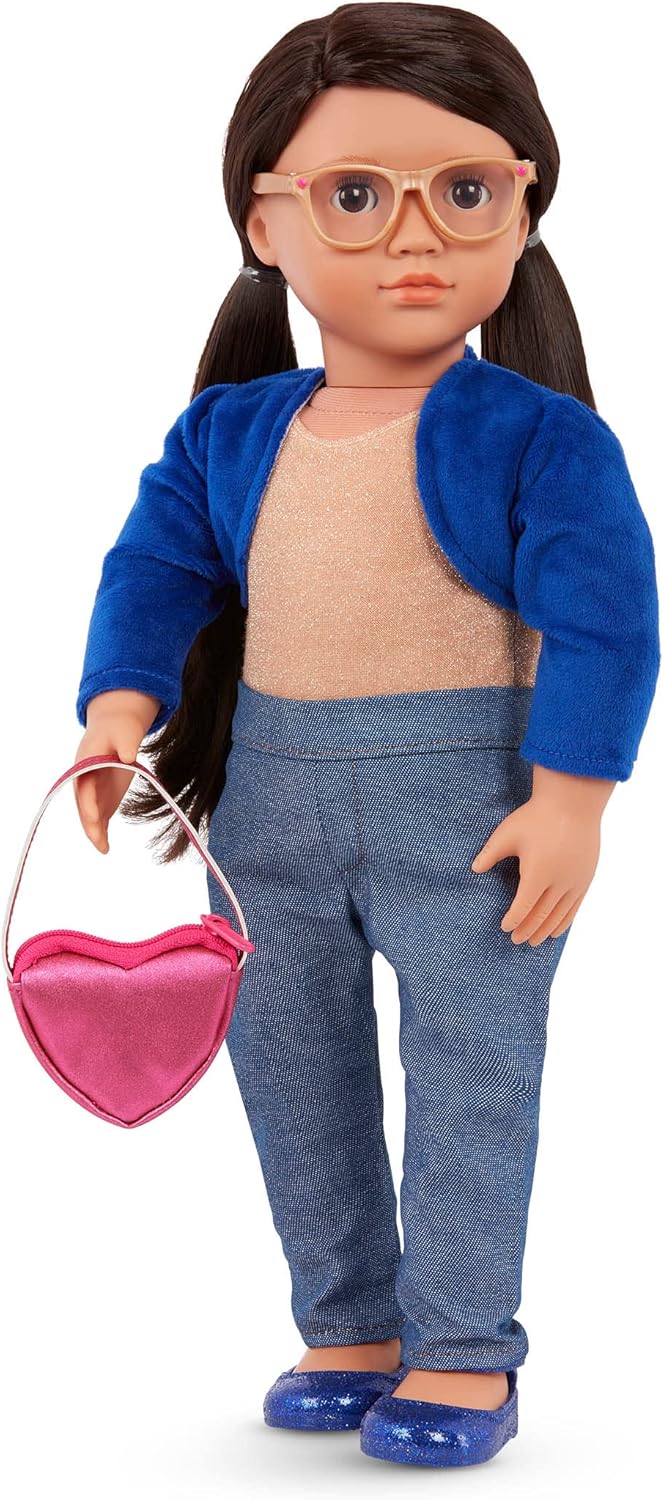 Our Generation – 18-Inch – Sweetheart Themed Fashion Starter Doll – Amora – Brown Hair & Hazel Eyes – 3 Outfits & Styling Accessories in Gift Box – Pretend Play Ages 3+ Years