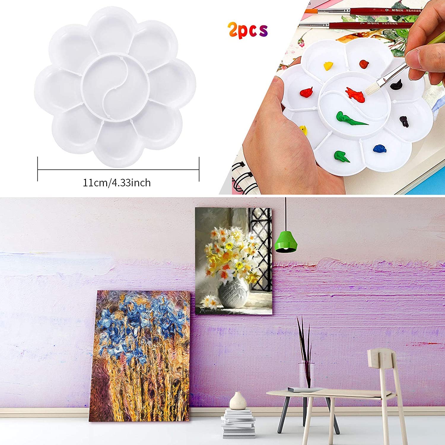 Tele Per Dipingere, 6 PCS Art, Tela Bianca, Dimensioni Assortite, Telaio Barella Acrilico Pittura Ad Olio Tavola 100% Cotone Pannelli Di Tela.