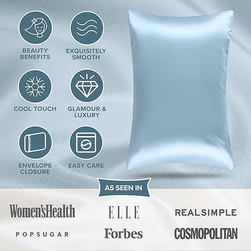 Miniatura 4 de Bare Home Fundas de almohada de satén para cabello y piel - Paquete de 2 estándar (20"x26") - Fundas de almohada de lujo - Cierre de sobre - Satén