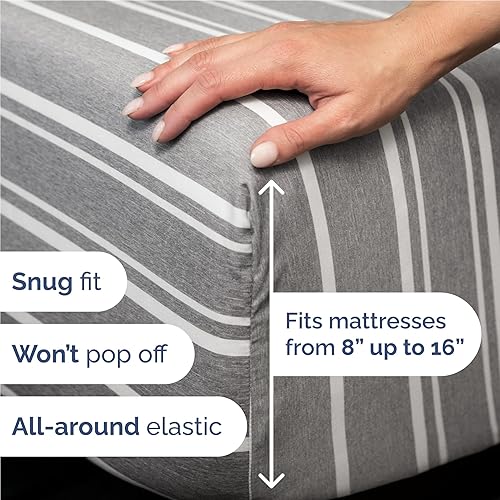 Miniatura 3 de Juego de sábanas de 4 piezas talla matrimonial, cómodas, transpirables, refrescantes, de hotel, unisex, esquinas tipo bolsillos profundos, de