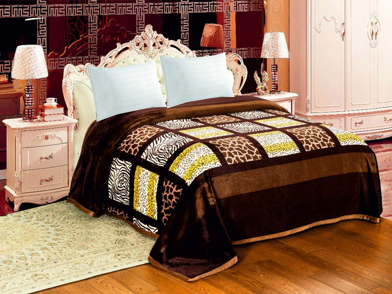 Buy Signature Extra Soft Single Bed Double Layered Blanket (Leopard