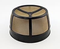 Vista 6 de NRP - Filtro de café permanente de 10 tazas de malla en tono dorado para cafetera de goteo Cuisinart GTF-B, Mr coffee y más